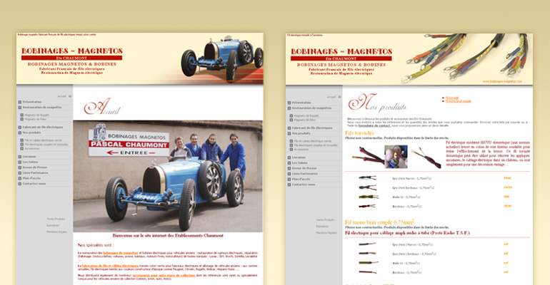 bobinages magnetos site internet